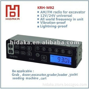 Worldwide frequency 24 volt mp3 Car radio for excavator